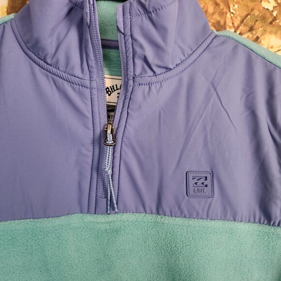 Billabong Womens M Medium Boundary Lite Fleece Half Zip Mock Neck Adventure - Picture 5 of 11